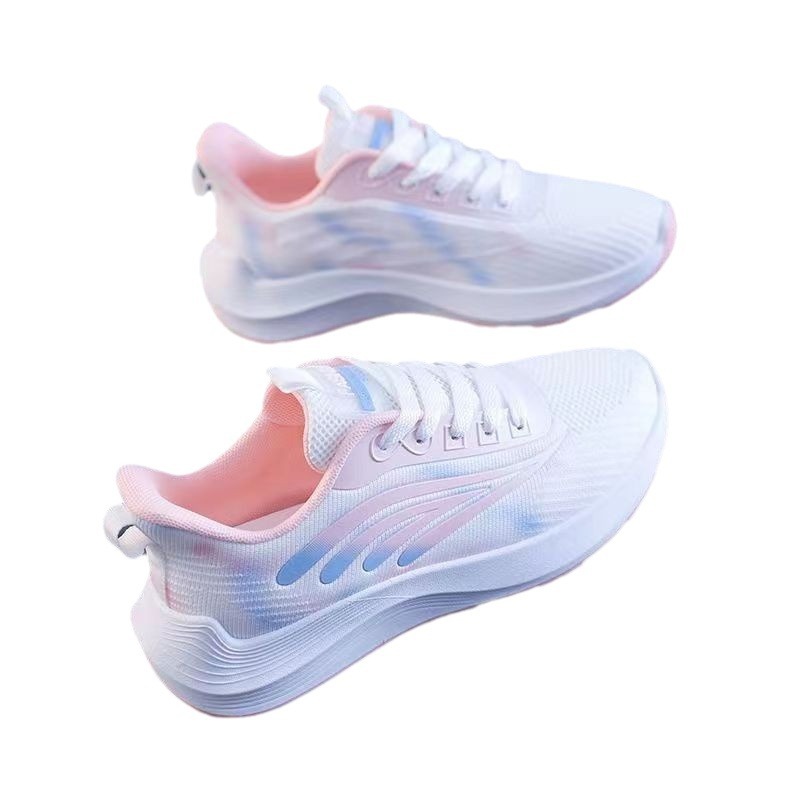 Sports Shoes Women Spring And Summer New Fashion Korean Version Of The Trend Net Surface Breathable Non-Slip Lightweight Running Shoes Thick Soles All Match Item Picture