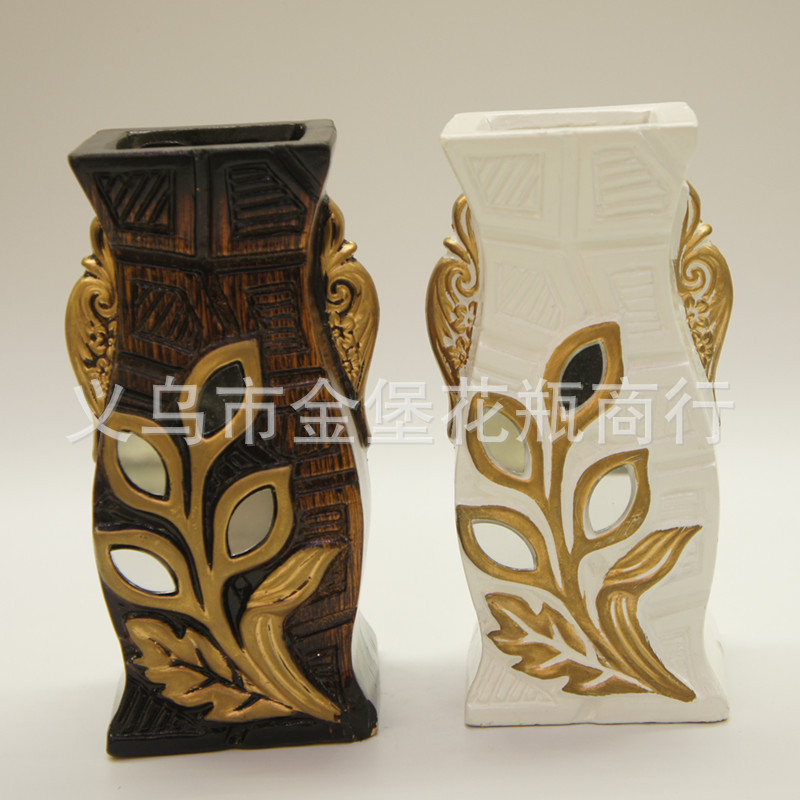 8寸20公分陶瓷花瓶现代简约低温花瓶仿古花瓶漆彩花瓶详情图4