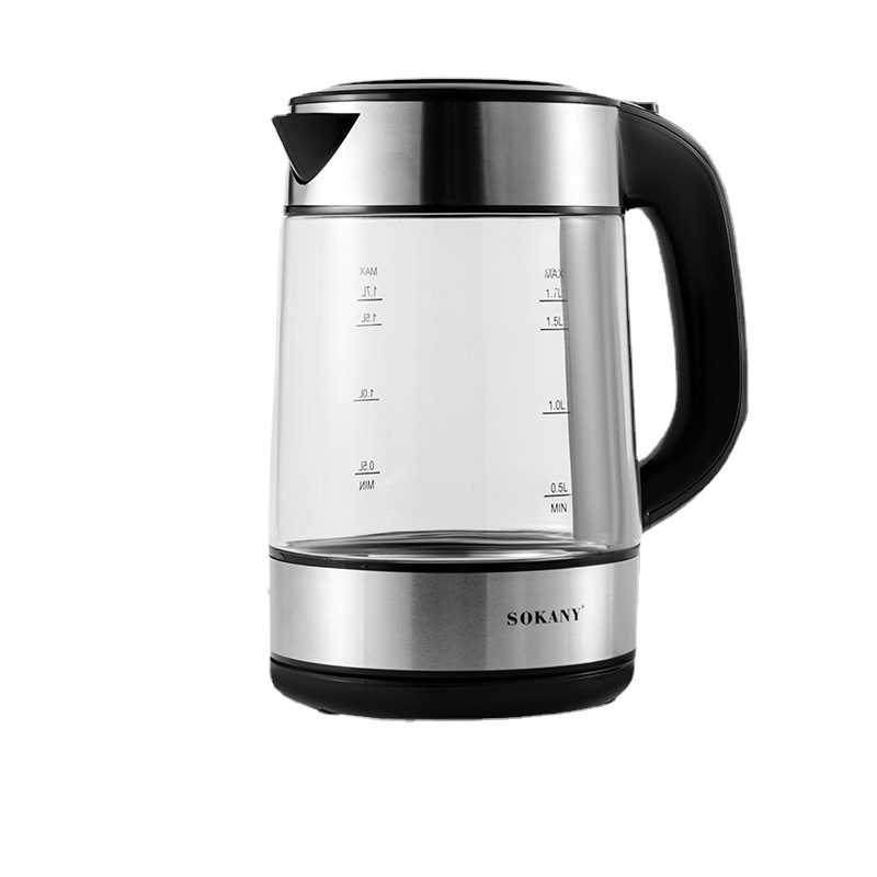 Cross-border SOKANY1509 electric kettle, 304 stainless steel glass kettle, British standard in stock, British standard in stock details Picture