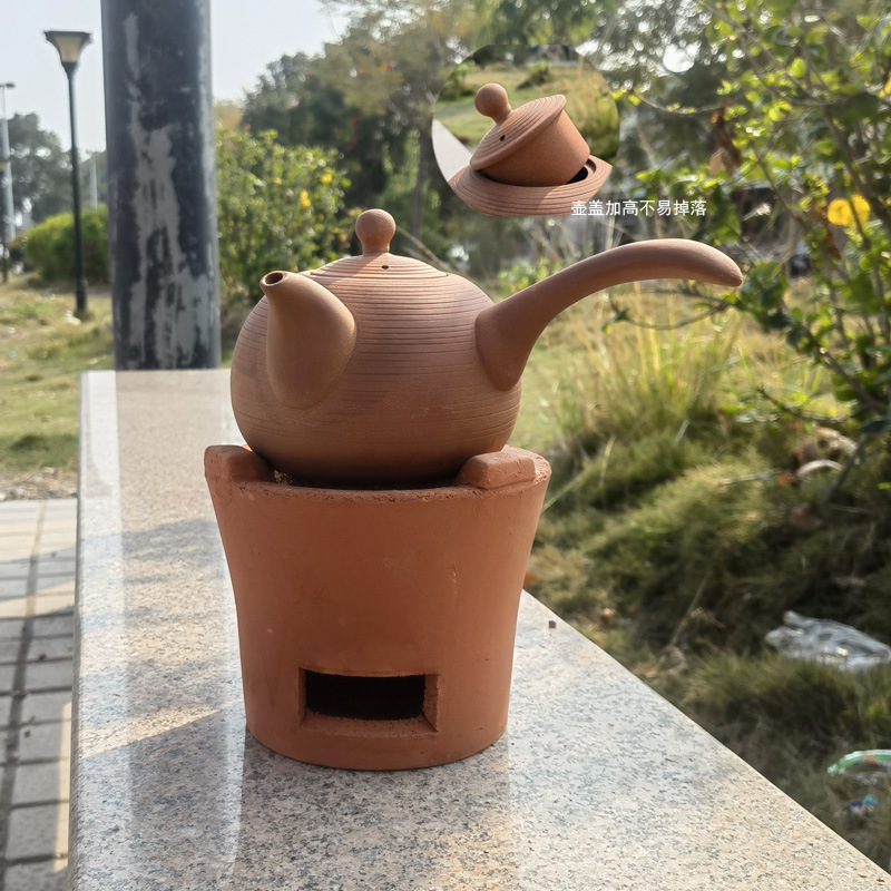 炭炉陶土老式红泥小火烧炭炉家用户外煮茶炉小型功夫煮茶器烧水壶