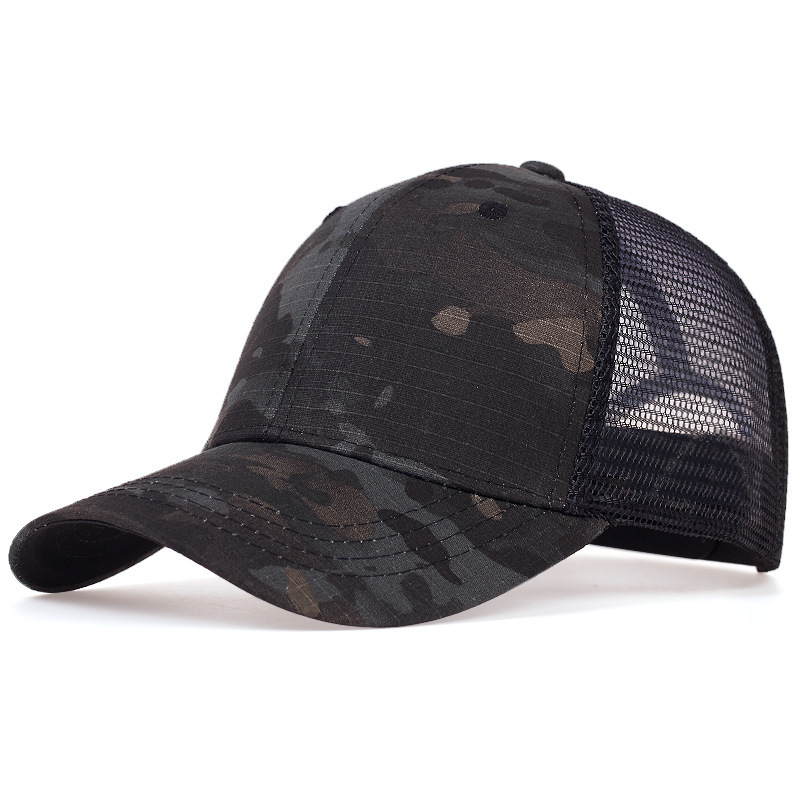 Japanese and Korean street hipster summer Camo truck net hat shade Hip hop hat summer camo shade outdoor baseball cap