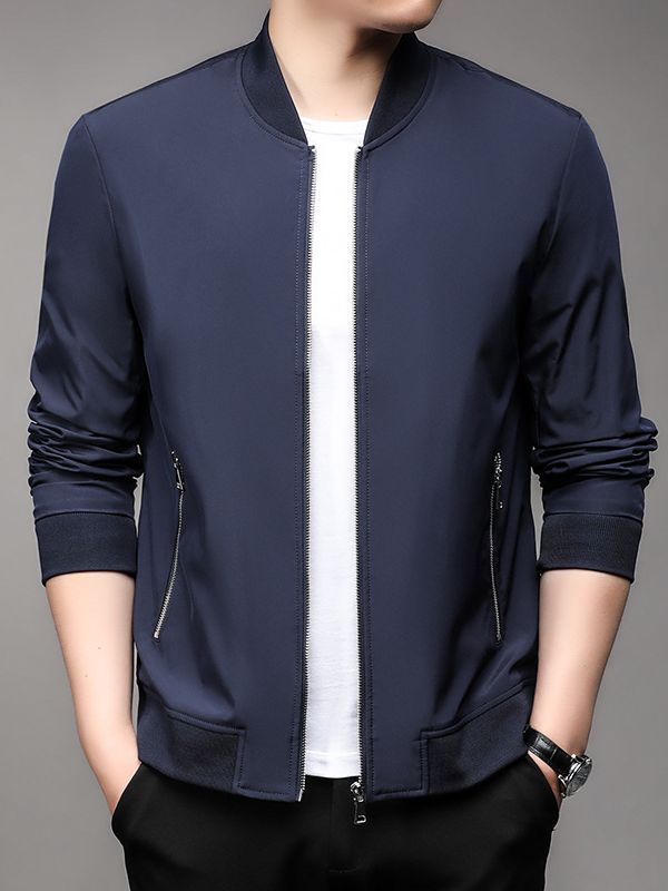 Wholesale of trendy men's long-sleeved loose jackets, outerwear and baseball collars for young men in the autumn of 2023 details Picture