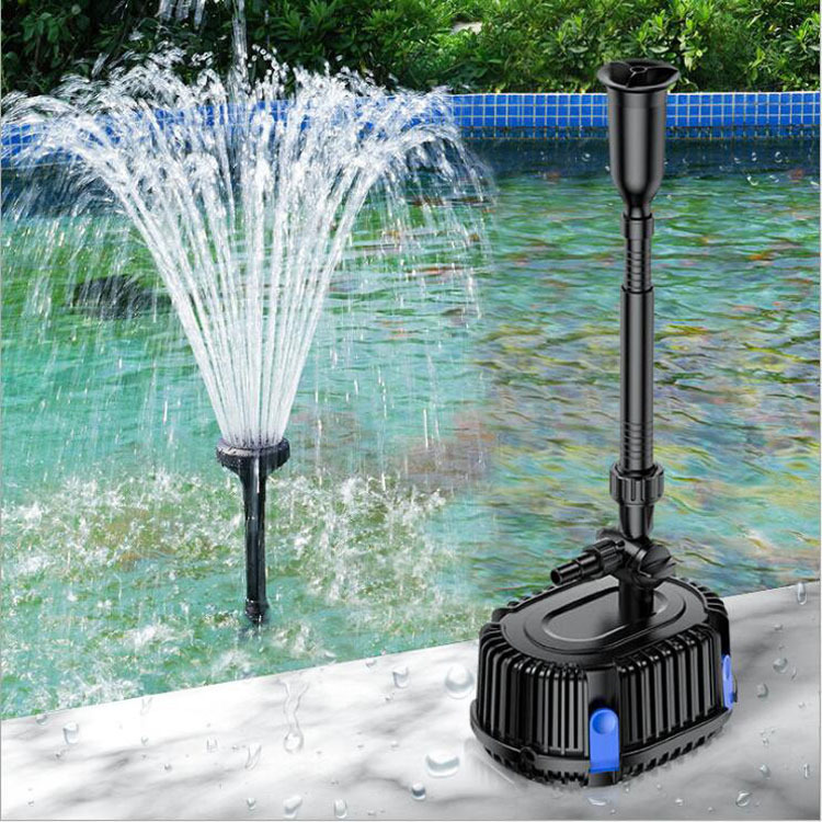 Grid pond CHP fish pond water circulation system filter pump pump circulation oxygenation small filter filter fountain full figure