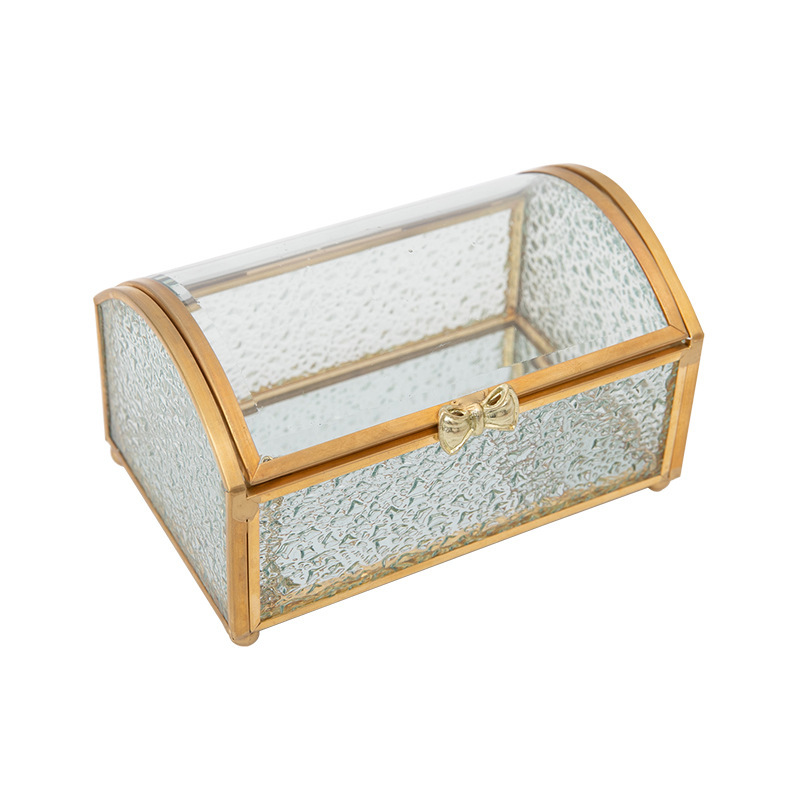 Glass jewelry box and accessory storage box Item Picture