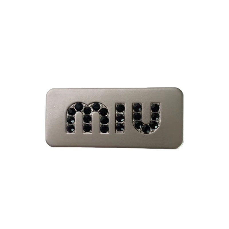 French Retro Niche Design Sense Alloy Miu Hair Clip Water Drop Geometry Bangs Clip Duck Beak Clip Hair Accessories Female Item Picture