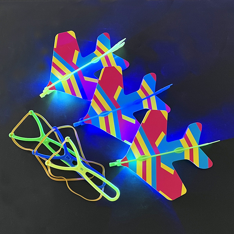 发光弹弓飞机 闪光弹射飞机 弹力飞机 热卖义乌地摊货源玩具批发细节图