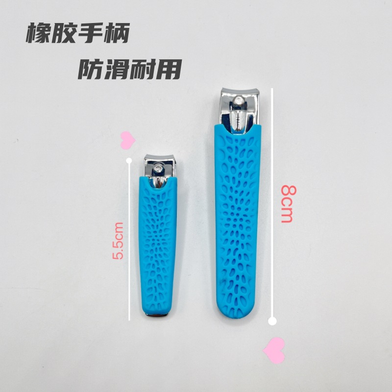 Wholesale stainless steel nail trimmers, rubber anti-slip nail clippers, portable household nail care tools from the manufacturer Application Scenario