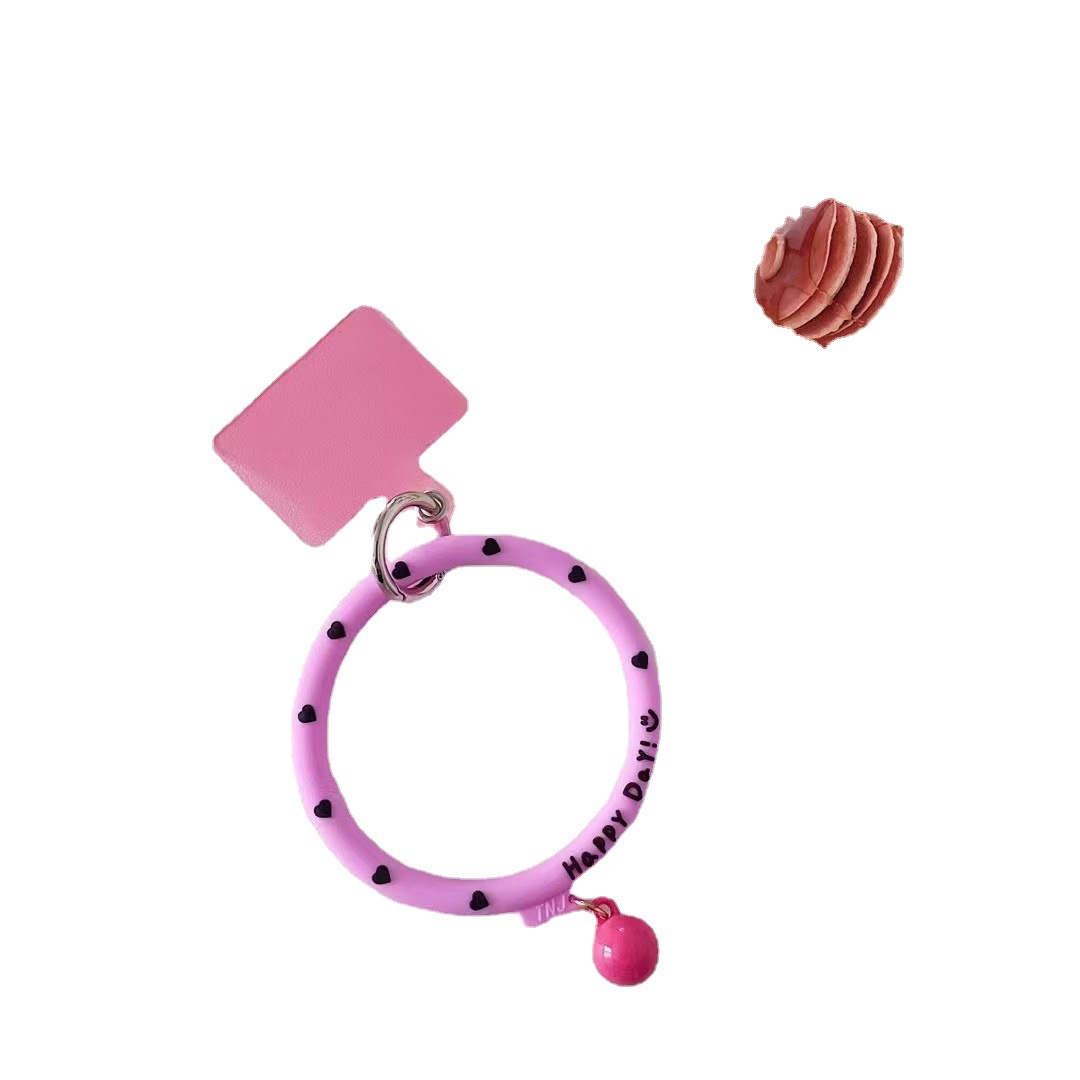 Ins Wind Day South Korea Personality Creative Love Doughnut Clip Mobile Lashings Silicone Anti-Fall Big Ring Wrist Strap Pendant Ring Anti-Loss Mobile Phone Shell General Gasket Pendant Accessories Women Application Scenario