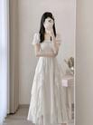 法式白色感仙女连衣裙女夏季2023新款超仙公主裙温柔风长裙子