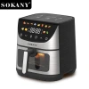 Cross-border bestseller SOKANY10067 Visual air Fryer 2400W9.5L stainless steel fryer Household fryer Application Scenario