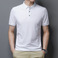 男t恤夏季短袖休闲翻领男士POLO衫韩版潮流个性修身白色半袖上衣图