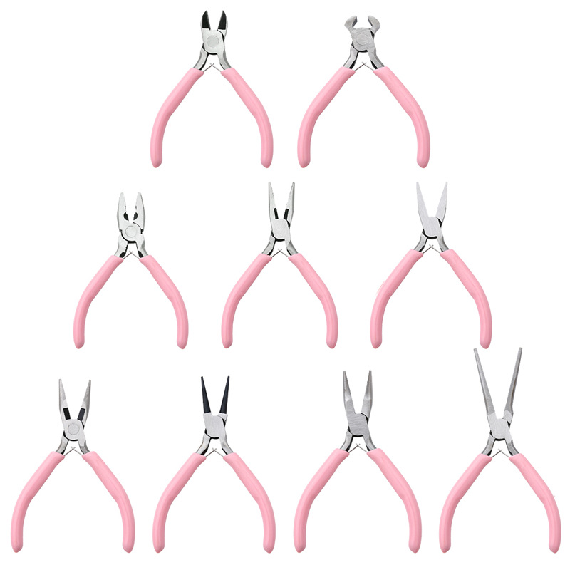 Handmade Diy Pliers, Pink Pointed-Nose Pliers, Jewelry Pliers, Multi-Functional Round-Nose Pliers, Mini Jewelry Winding And Beading Tools