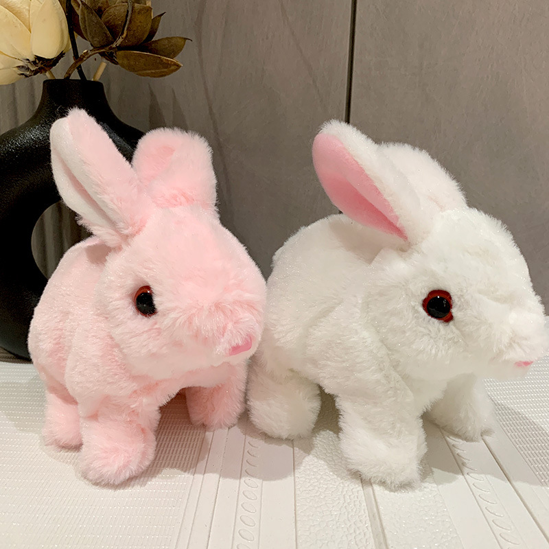 Electric, barking and jumping radish rabbit simulation pet, plush little rabbit cartoon doll, children's toy wholesale in stock Application Scenario