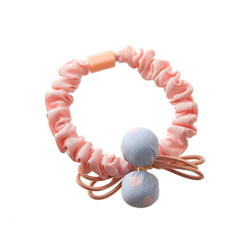 Sweet cream-style small intestine circle, ins style, high-elasticity and durable leather band hair tie, updo hair, ponytail hair tie wholesale Item Picture