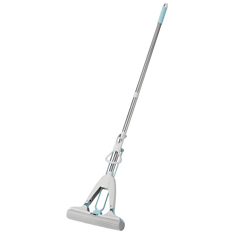 美丽雅吸水海绵拖把家用一拖净懒人免手洗对折式胶棉地拖百货批发白底实物图