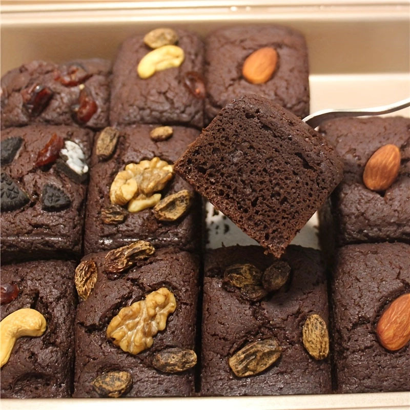 18-compartment Brownie solid base square non-stick bread baking tray cake mold baking tool Brownie Pan in stock pic 13