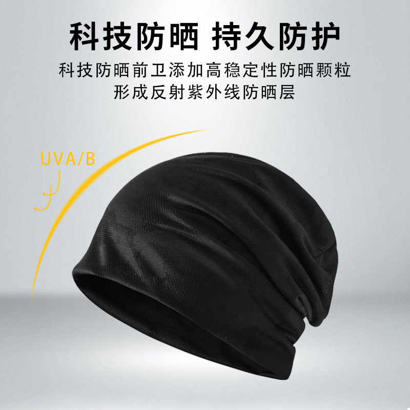 Summer ice silk pullover hat, outdoor sports cold hat, breathable sun protection headscarf, pregnant and postpartum hat, headscarf pile hat details Picture