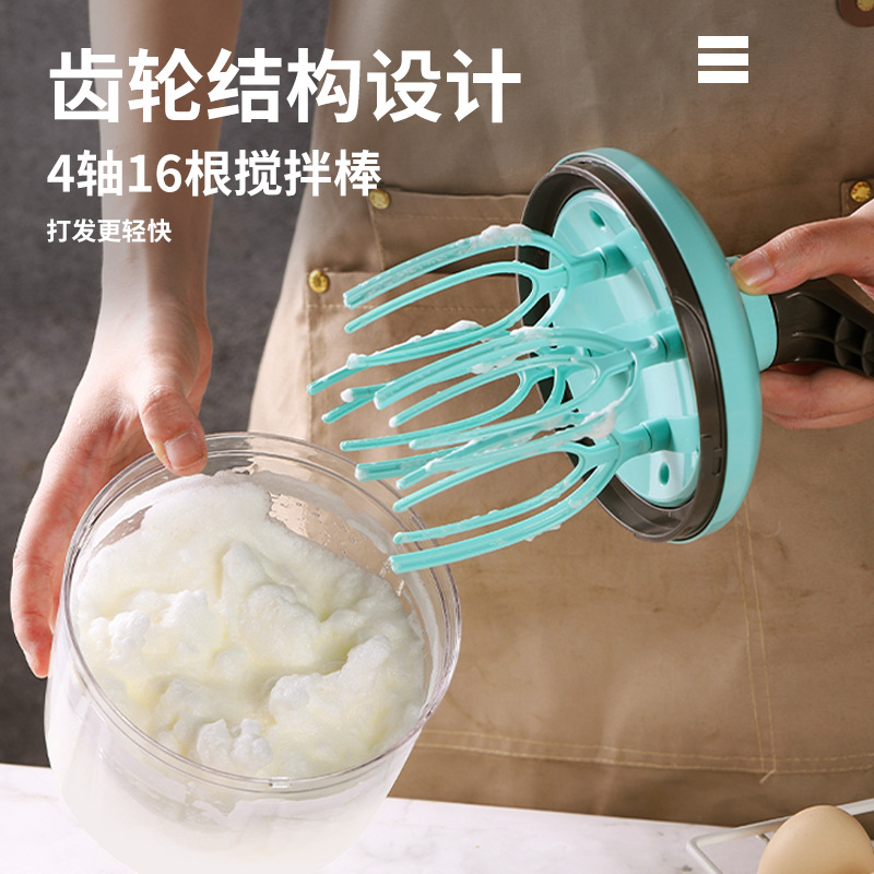 厂家直销奶油打发器手动家用蛋糕打奶器甩蛋神器半自动小型打蛋器 details Picture