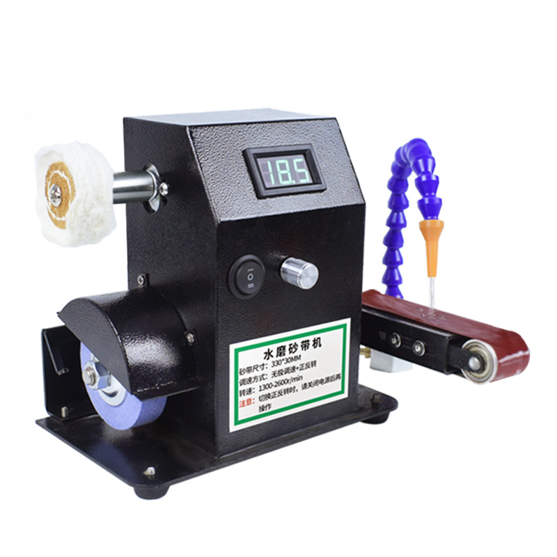 Mobile Water-Cooled Electric Knife Sharpener Automatic Water Grinding Small Belt Sander Household Scissors Sharpener Universal details Picture