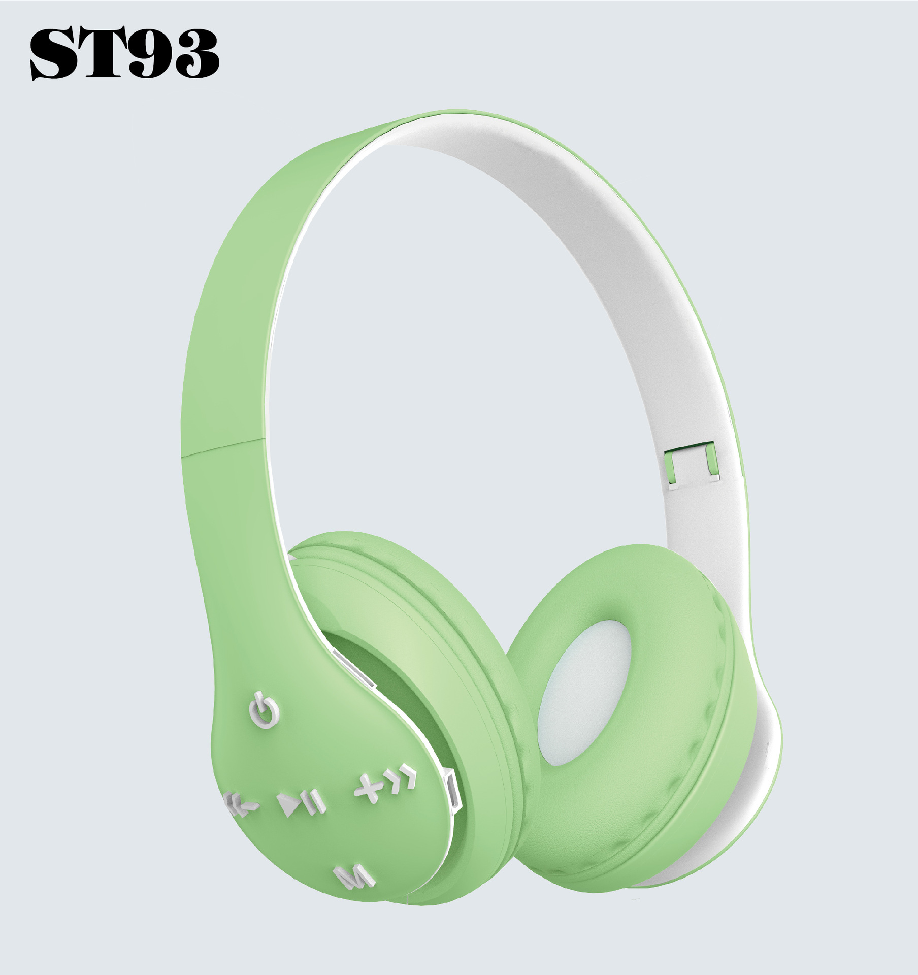 The new over-ear wireless Bluetooth headphones 5.1ST93 folding and retractable Macaron sports headphones from the source factory Specification image
