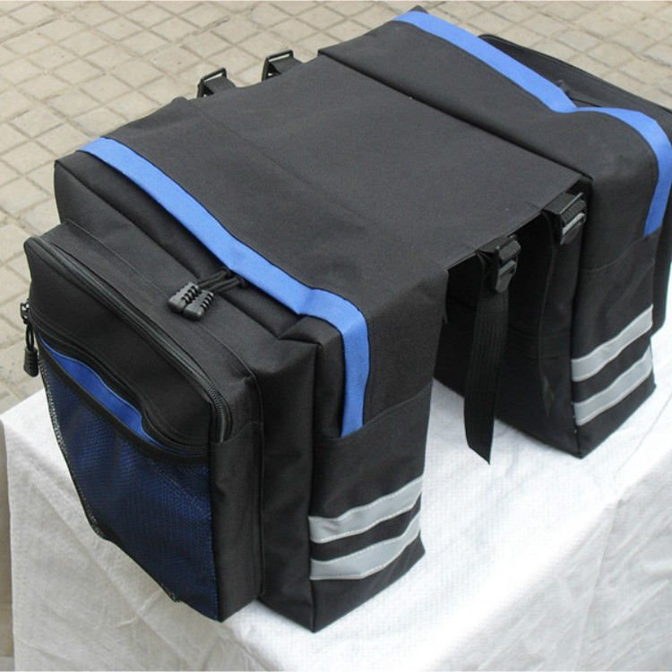 Cross-border bicycle rear rack bag, mountain bike pallet bag, rear double pack bag, saddle bag, bicycle bike bag details Picture