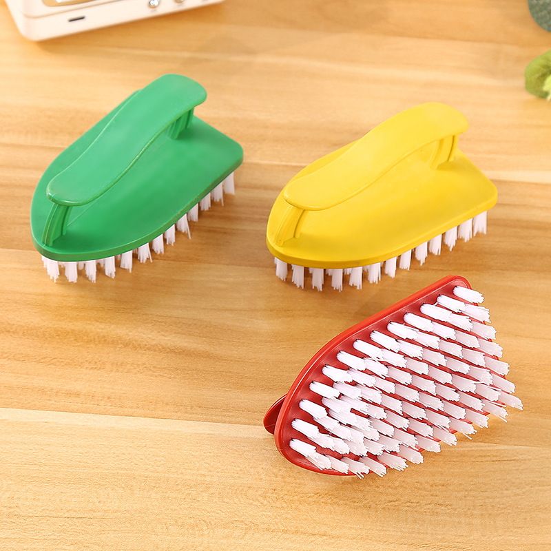 Household small tip stain remover, convenient for cleaning clothes and shoes, simple candy-colored cleaning, hand-held household laundry brush Specification image