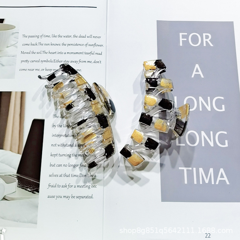 2023 Europe And The United States Simple Atmosphere Hair Shower Super Large Grab Clip Hair Clip Ponytail Clip Hair Clip Hair Accessories Specification drawing