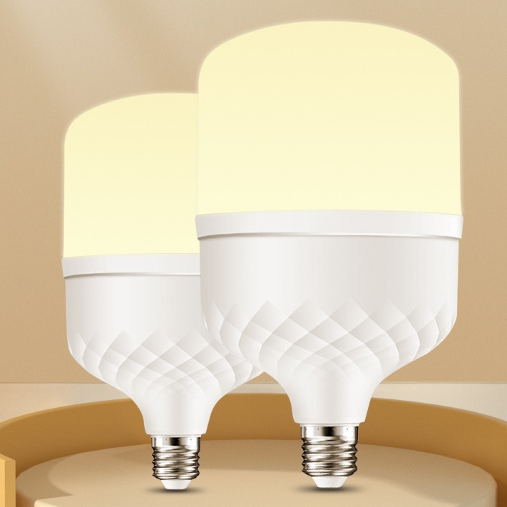 led灯泡超亮暖光家用e27螺口螺纹球暖色节能灯泡工厂车间大功率灯