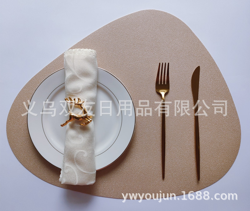 Pvc Japanese Egg-Shaped Multi-Color Placemat Insulation Mat Home Nordic Western Placemat Tray Mat Hotel Tableware Decoration Mat Item Picture