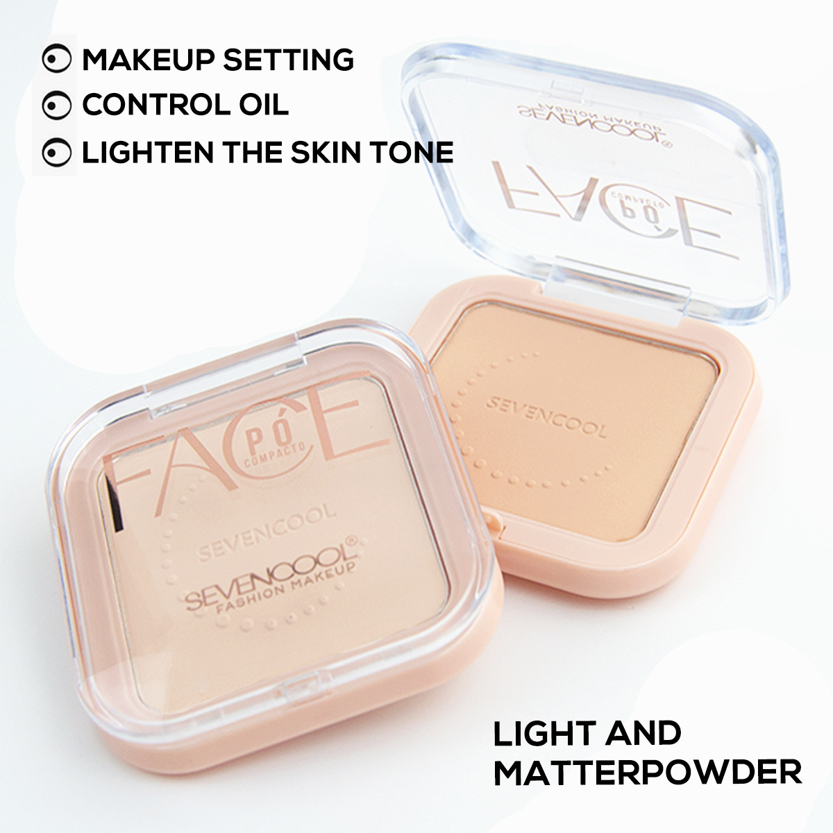 SEVENCOOL facial powder contouring plate brightens skin tone, refines contours, and provides long-lasting concealer and natural color Item Picture