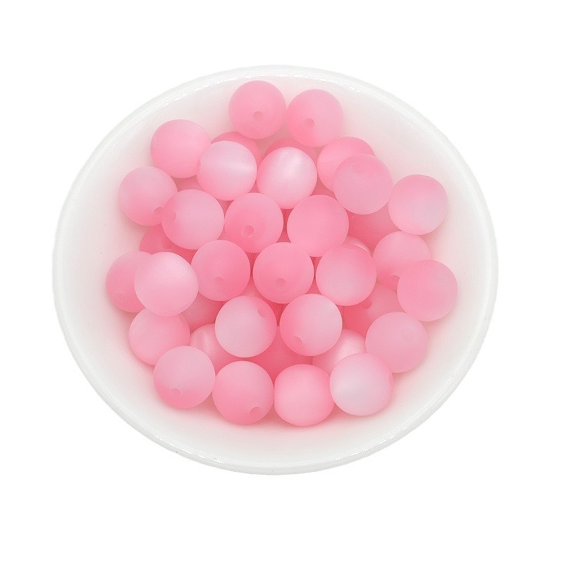 Matte, dreamy cat's eye resin round beads, loose beads, diy material beads, bead bracelet accessories Item Picture