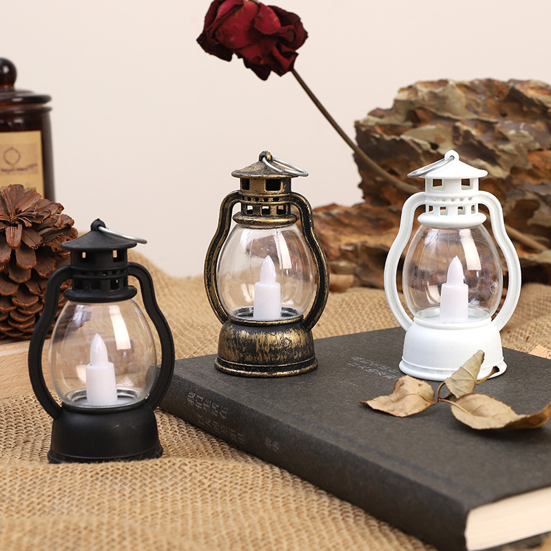 European Christmas Lantern Electronic Candle Light Led Round Light Cross-Border New Product Decoration Gift Wind Light