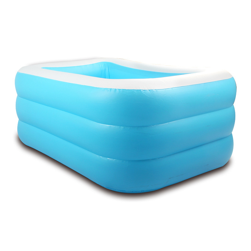 Pvc Blue And White Children's Inflatable Swimming Pool Adult Home Swimming Pool Paddling Pool Large Outdoor Inflatable Swimming Pool Item Picture