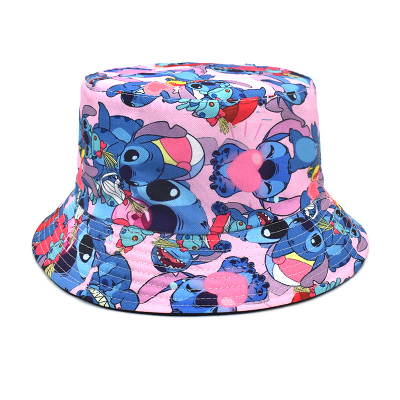 New Steedy Graffiti Black Cartoon Printed Adult Fisherman Hat Casual Basin Hat Sunblock Hat Item Picture