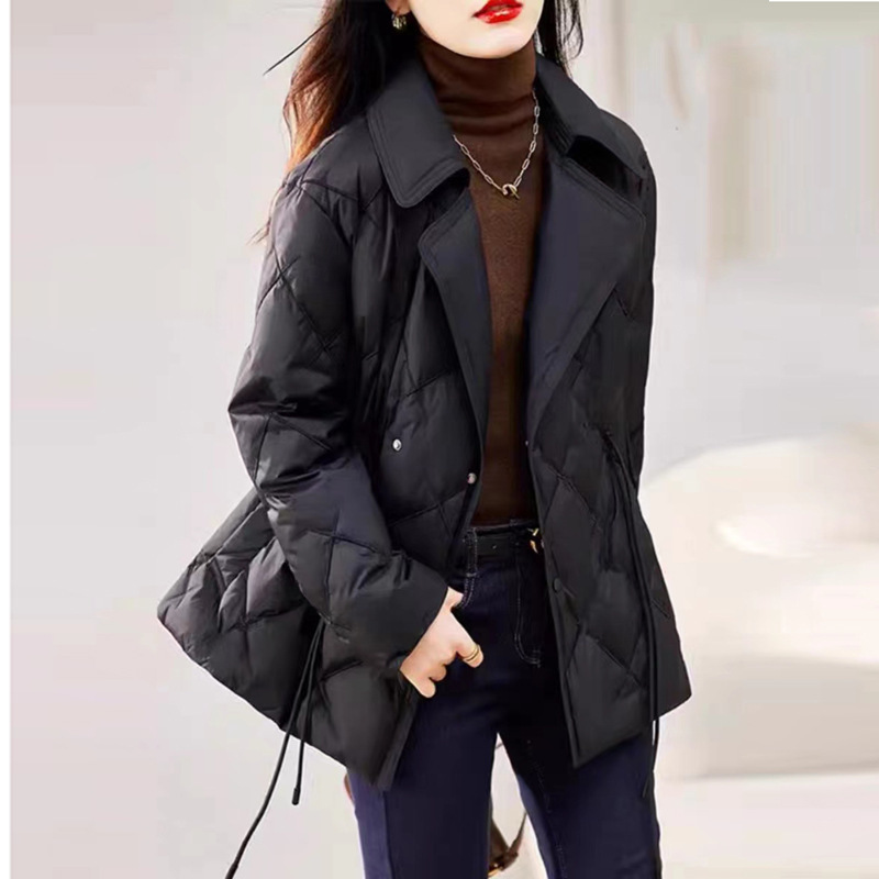 Wholesale of short Korean-style high-end women's warm white duck down jackets for women's clothing in winter 2025 details Picture