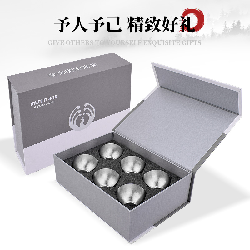 Camping pure titanium tea cups, double-layer insulated household tea tasting cups, personal master cups, outdoor Jian zhan Gongfu tea sets details Picture