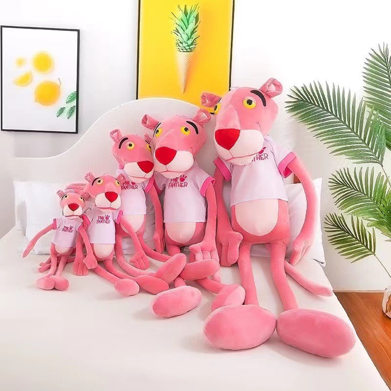 The Same Pink Panther Stuffed Toy Naughty Pink Naughty Leopard In Bed With You To Sleep Leg Puppet Specification drawing