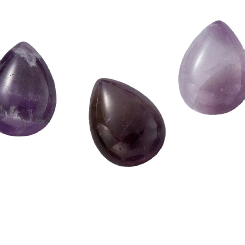 New cross-border best-selling natural amethyst water drop ring face, European and American fashionable agate pendant wholesale accessories Item Picture