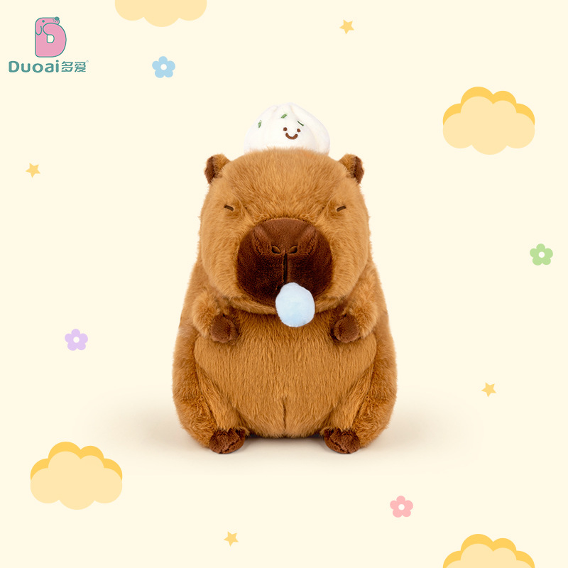 Wholesale of genuine French fries, capybaras, cute cartoon guinea pigs, plush toys, desktop ornaments, and soothing sleeping dolls Application Scenario