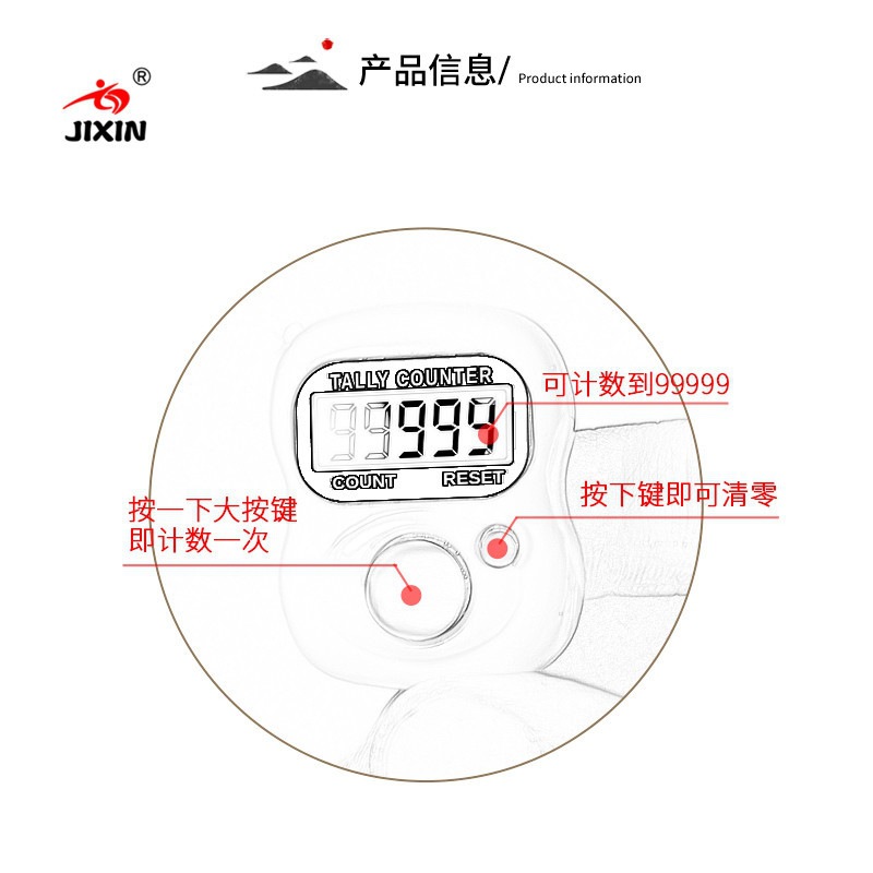戒指计数器 记数器 指环计数器 人流量点数器手动计数器产品图