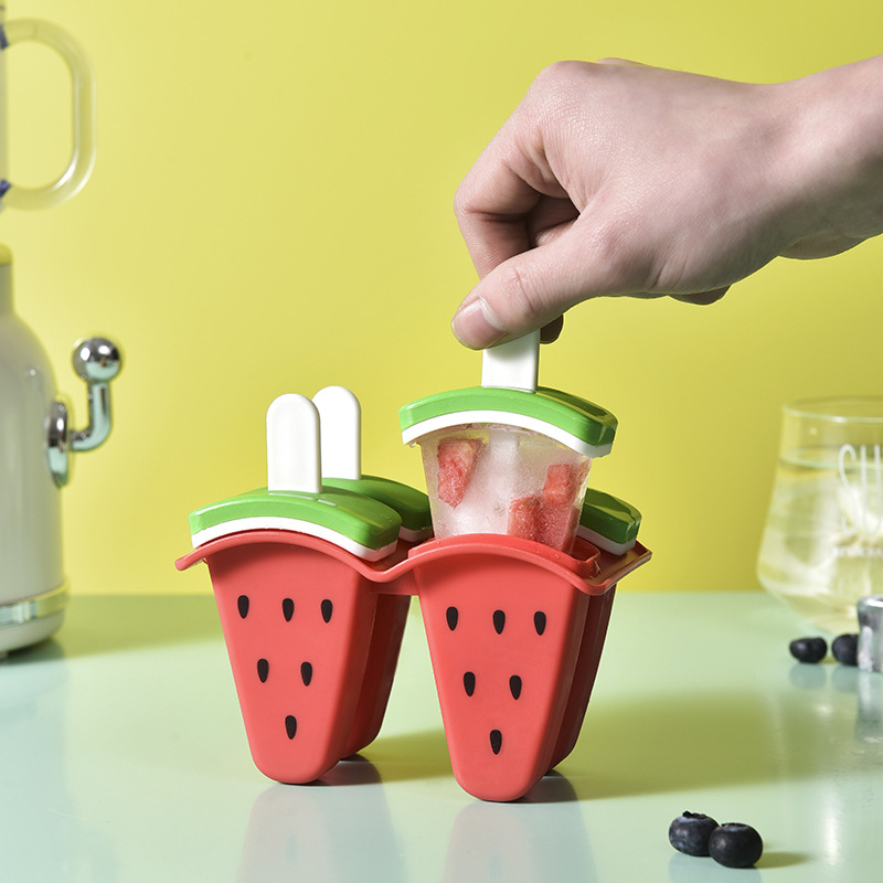 Summer Watermelon Cartoon Ice Cream Diy Plastic Ice Mold Ice Box Home Ice Lattice Popsicle Ice Cream Mold Manufacturers Application Scenario