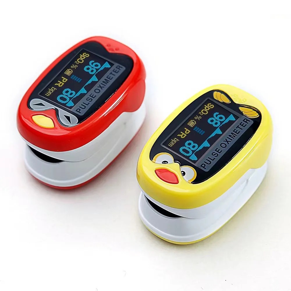 Cross-border children's dedicated finger clip blood oxygen meter, English packaging, blood oxygen saturation and heart rate detection instrument Item Picture