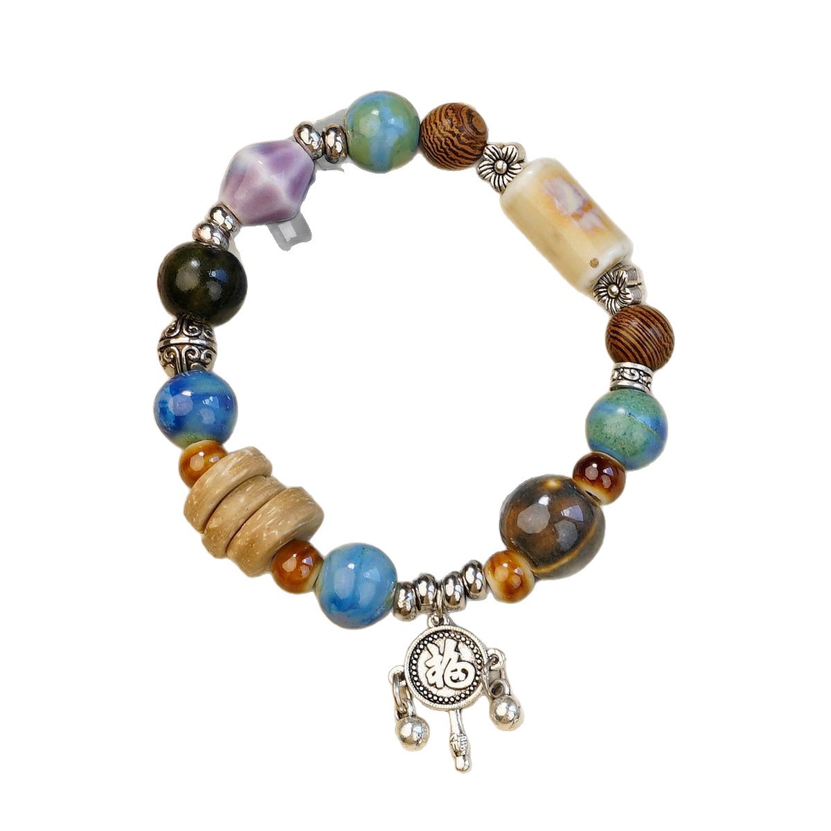 Jingdezhen ceramic beaded bracelets, Chinese-style retro summer accessories, live-streaming wholesale supply Item Picture