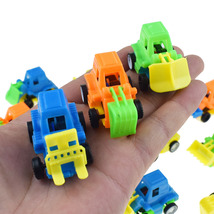 塑料儿童彩色实色回力小工程车汽车模型扭蛋玩具小礼物速卖通货源