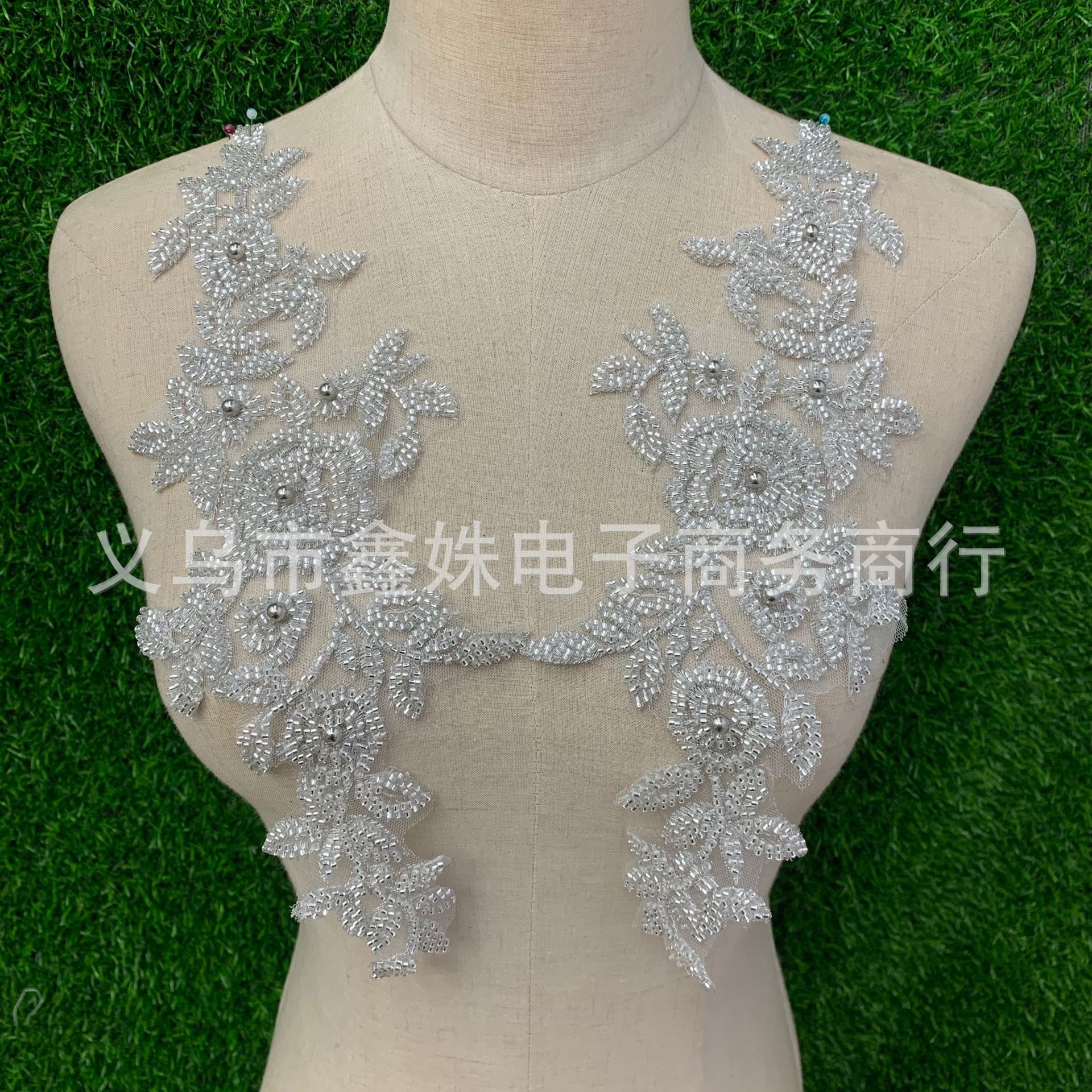 High-end quality three-dimensional lace decal fabric stickers for DIY multi-color dress veils in stock details Picture