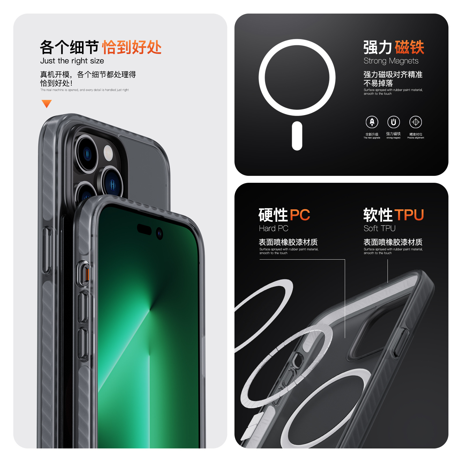 The new iPhone14 case has a magnetic frosted case for the Apple 14promax case Application Scenario