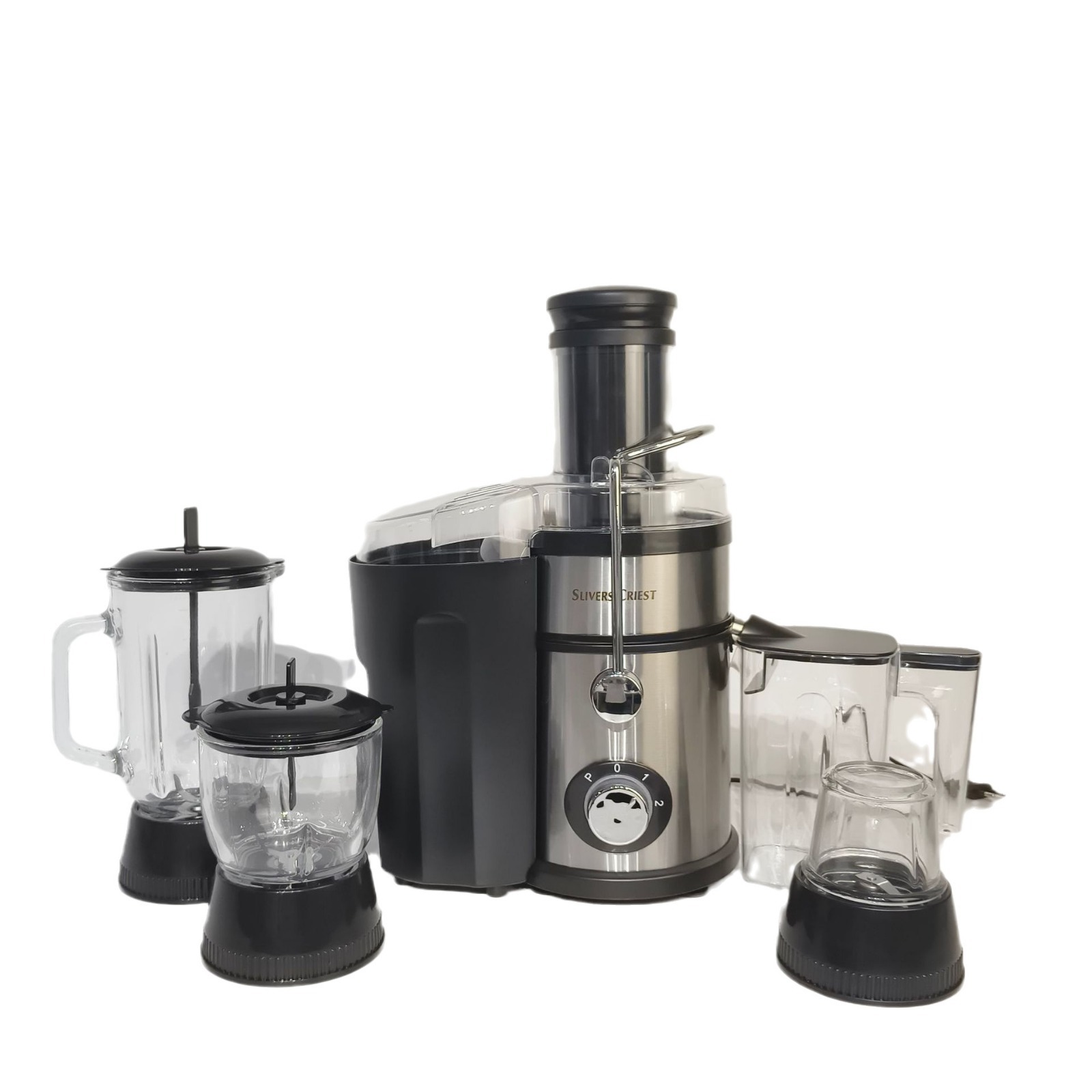 Cross-Border 5-In-1 Multi-Functional Juicer, Household Fully Automatic Blender, Fruit And Vegetable Juicer, Food Processor, Stainless Steel Item Picture