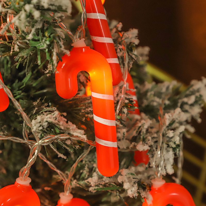 2022 new led gift light strings, Christmas walking sticks, Christmas tree scene decoration, photo props, fireplace hanging Application Scenario