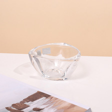 北欧透明清光家用玻璃小果碗甜品碗沙拉碗透明水晶碗埃菲尔小果碗