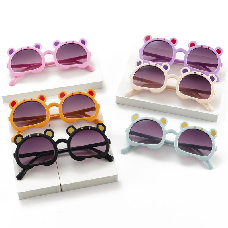 小熊儿童太阳镜可爱宝宝卡通防紫外线墨镜男女童儿童眼镜批发现货